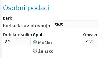 Evidencija savjetovanja