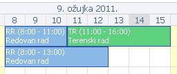 Dnevni unos radnog vremena radnika