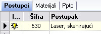 Razdvojen unos materijala i postupaka