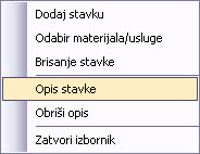 Opis stavki