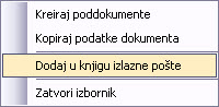 Povezivanje urudžbiranih dokumenata sa knjigom pošte